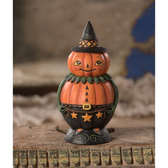 Johanna Parker Halloween Pumpkin Pete Spooks Jar - Bethany Lowe Designs - Picture 1 of 8
